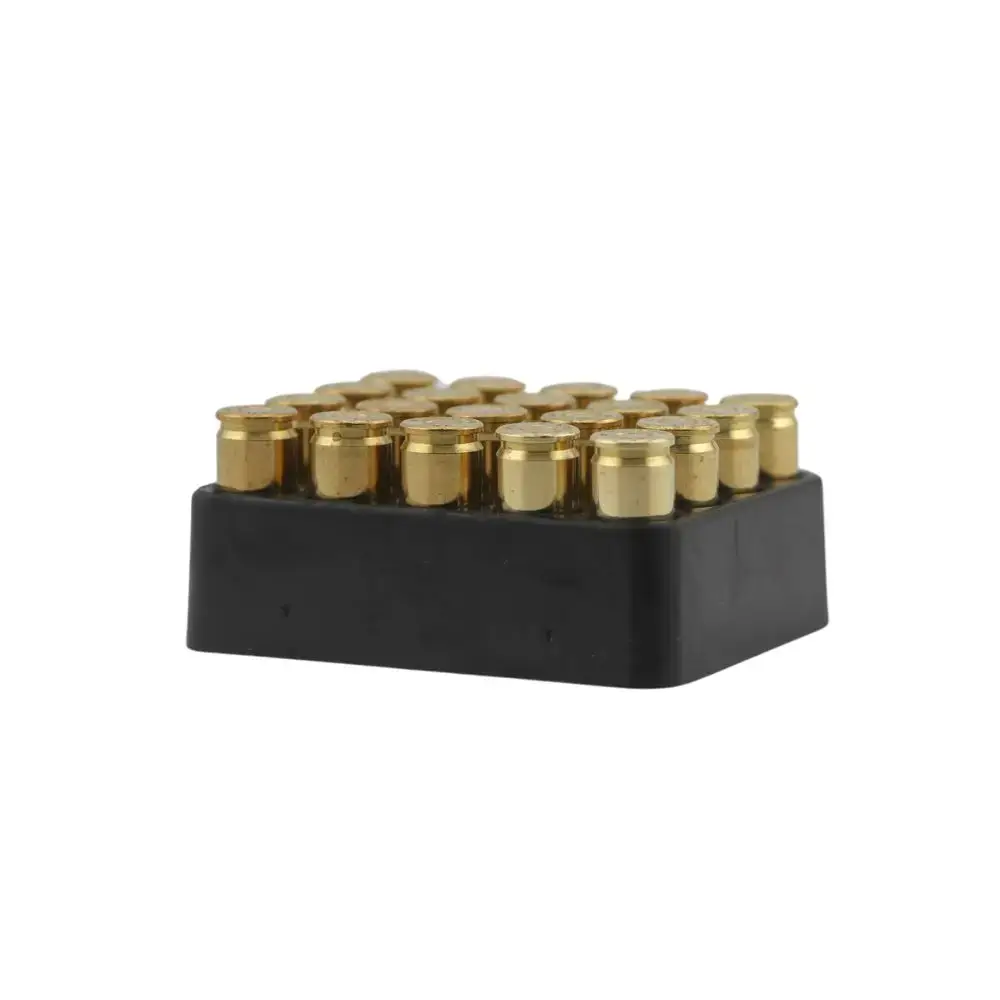 Gold-plated pin header on a black rectangular plastic base, arranged in a small grid for electronic connections.